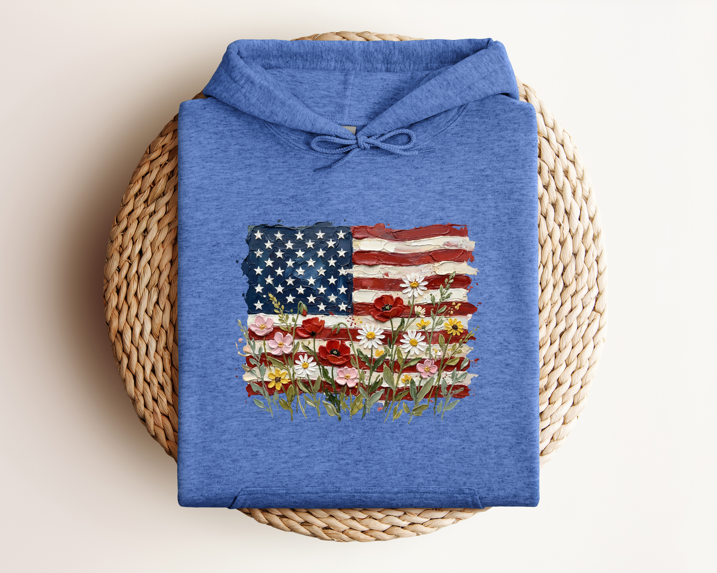 AMERICAN FLORAL FLAG HOODIE