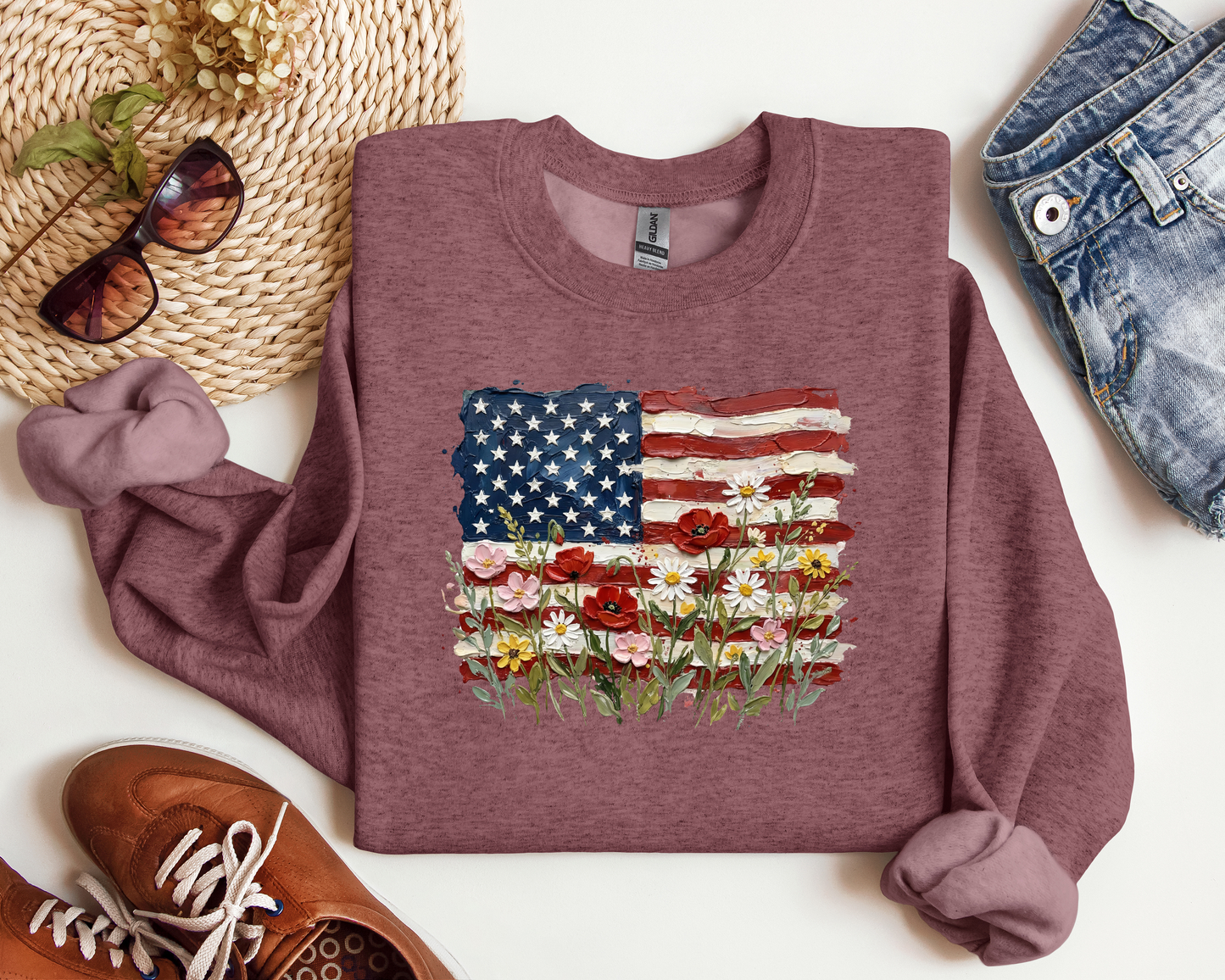 AMERICAN FLAG FLORAL CREW