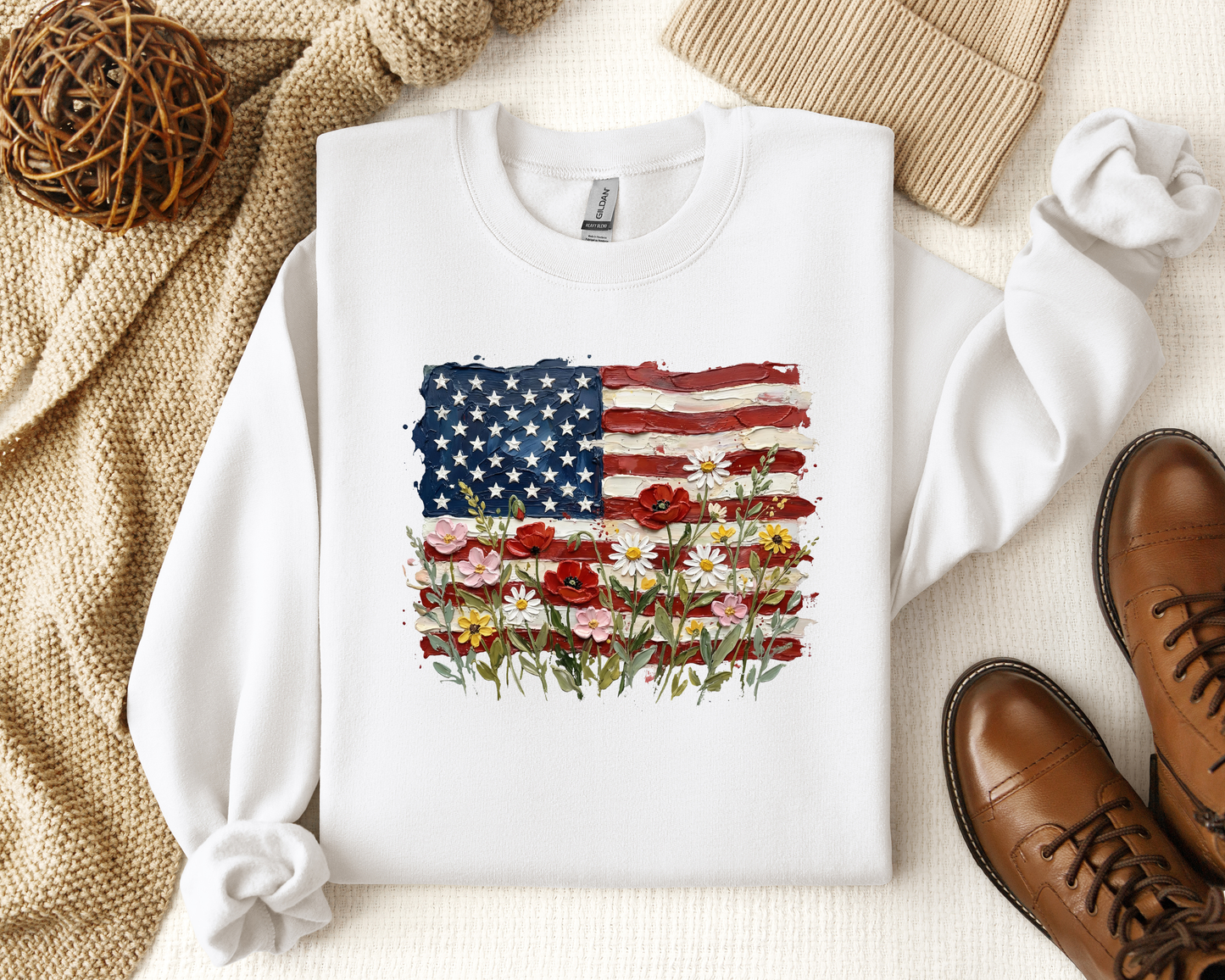 AMERICAN FLAG FLORAL CREW