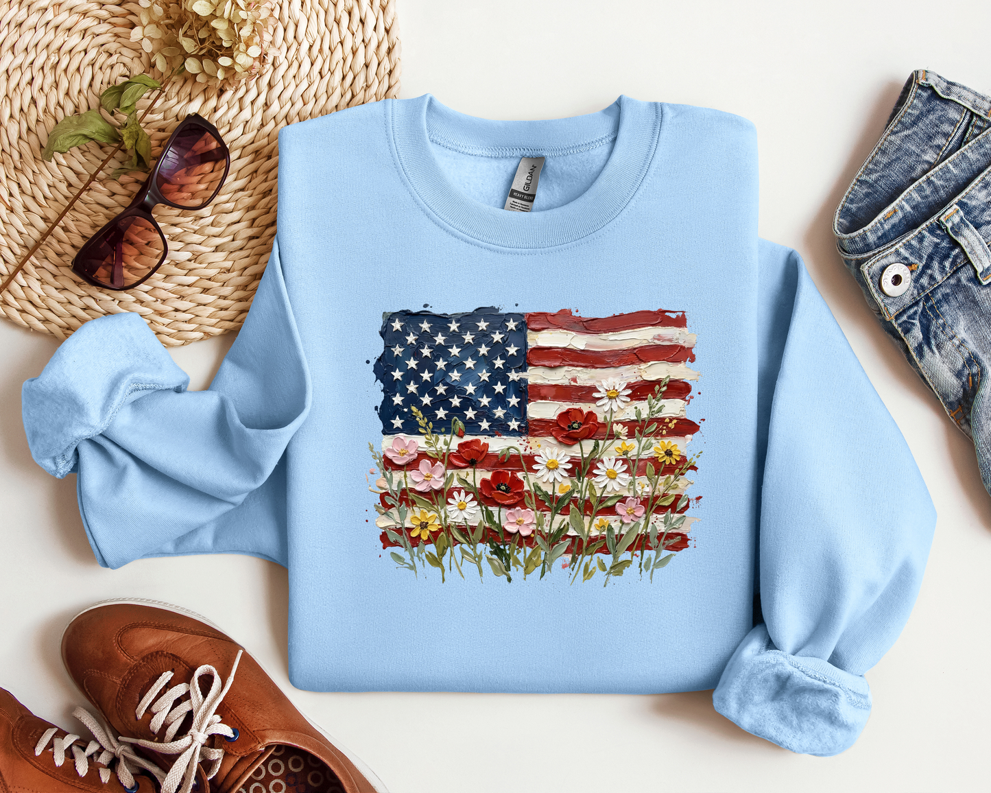 AMERICAN FLAG FLORAL CREW