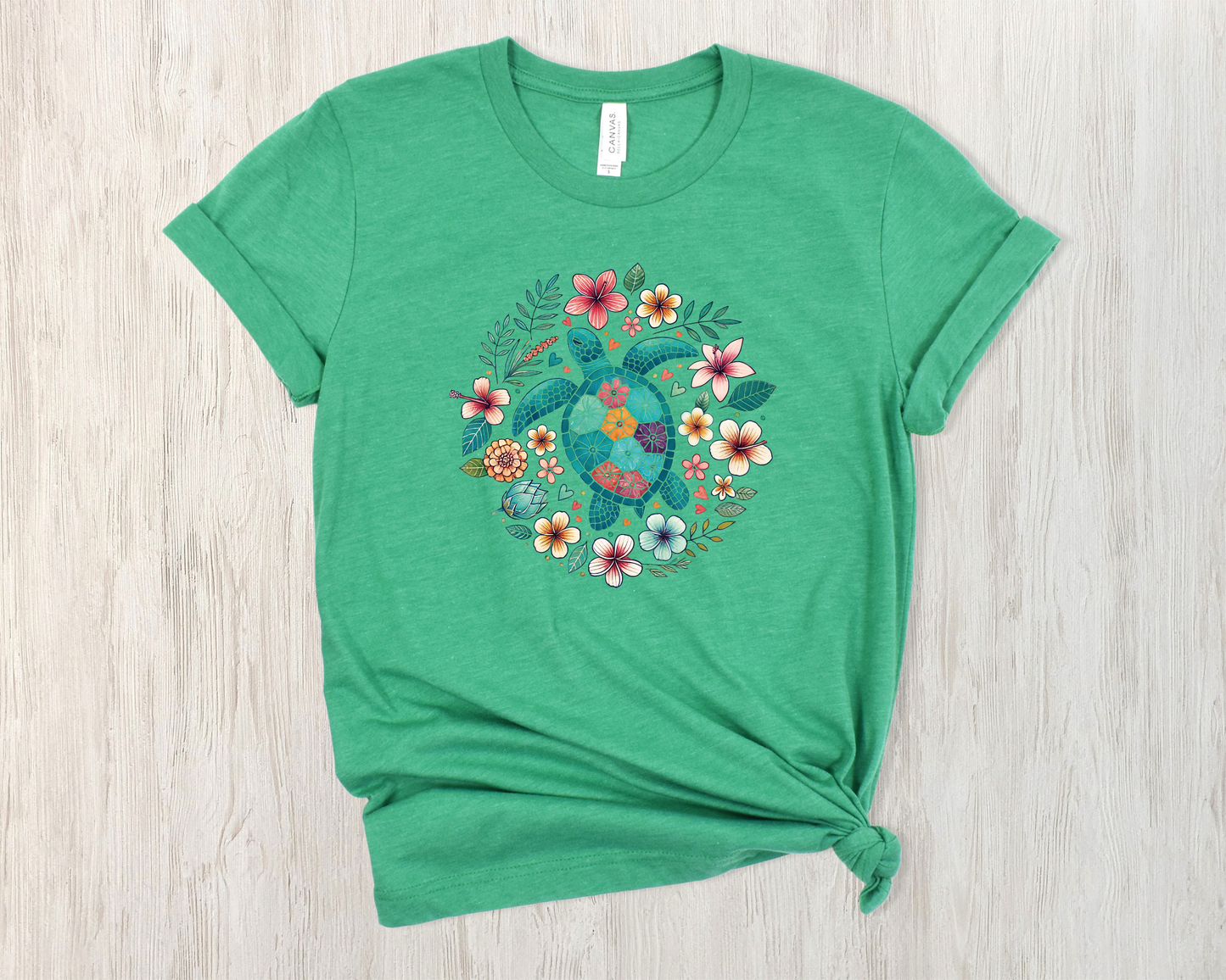 *NEW* FLORAL SEA TURTLE SHIRT