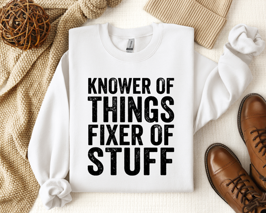 KNOWER OF THINGS FIXER OF STUFF CREW