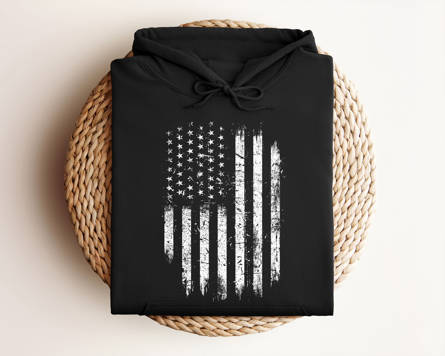 DISTRESSED FLAG HOODIE