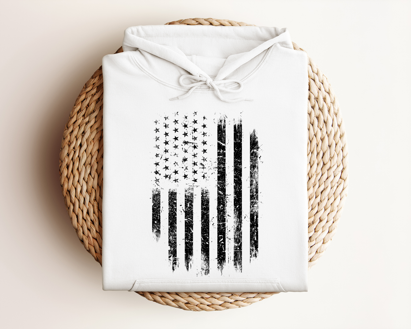 DISTRESSED FLAG HOODIE