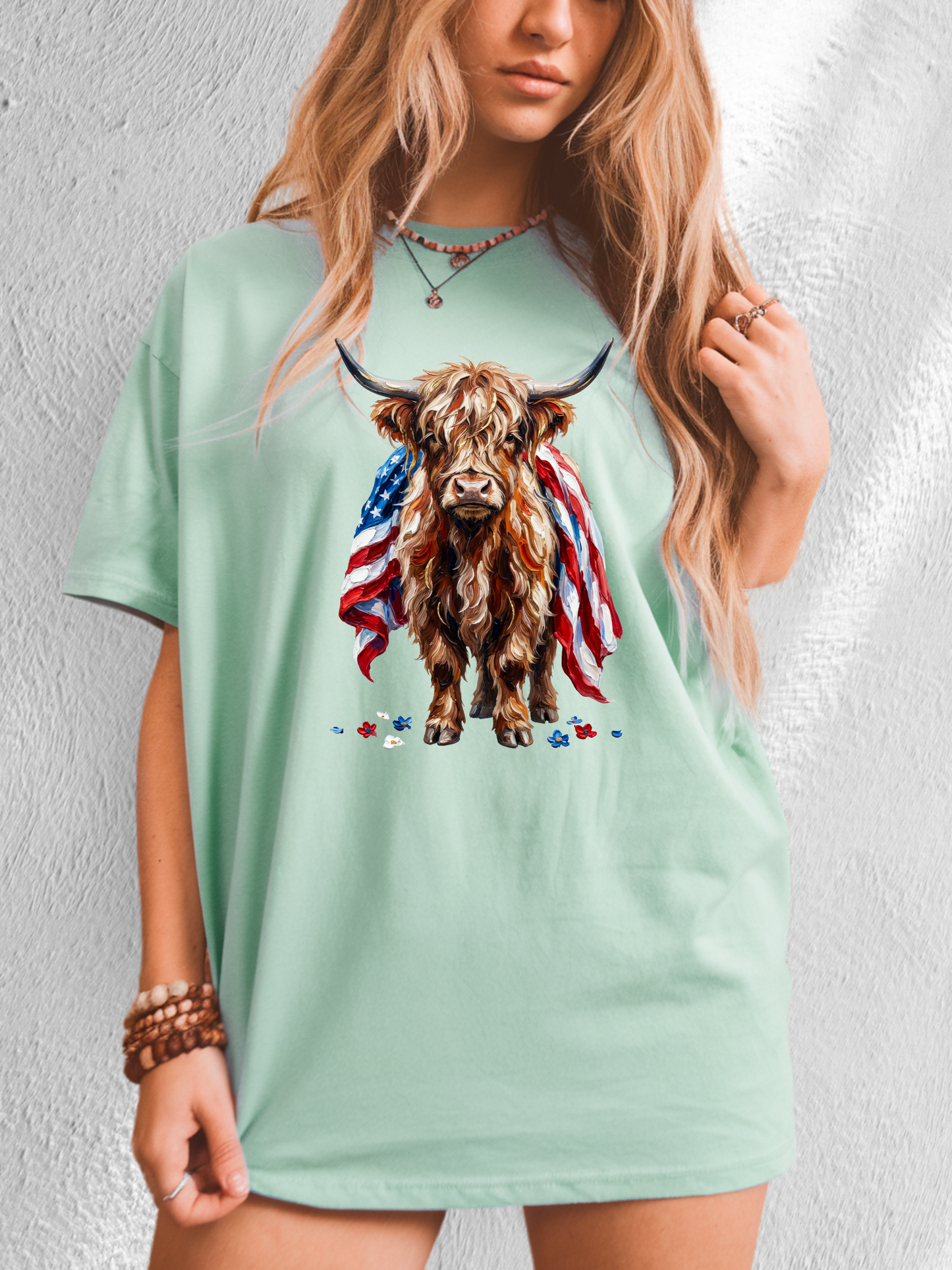 *NEW* PATRIOTIC HIGHLAND COW CC SHIRT