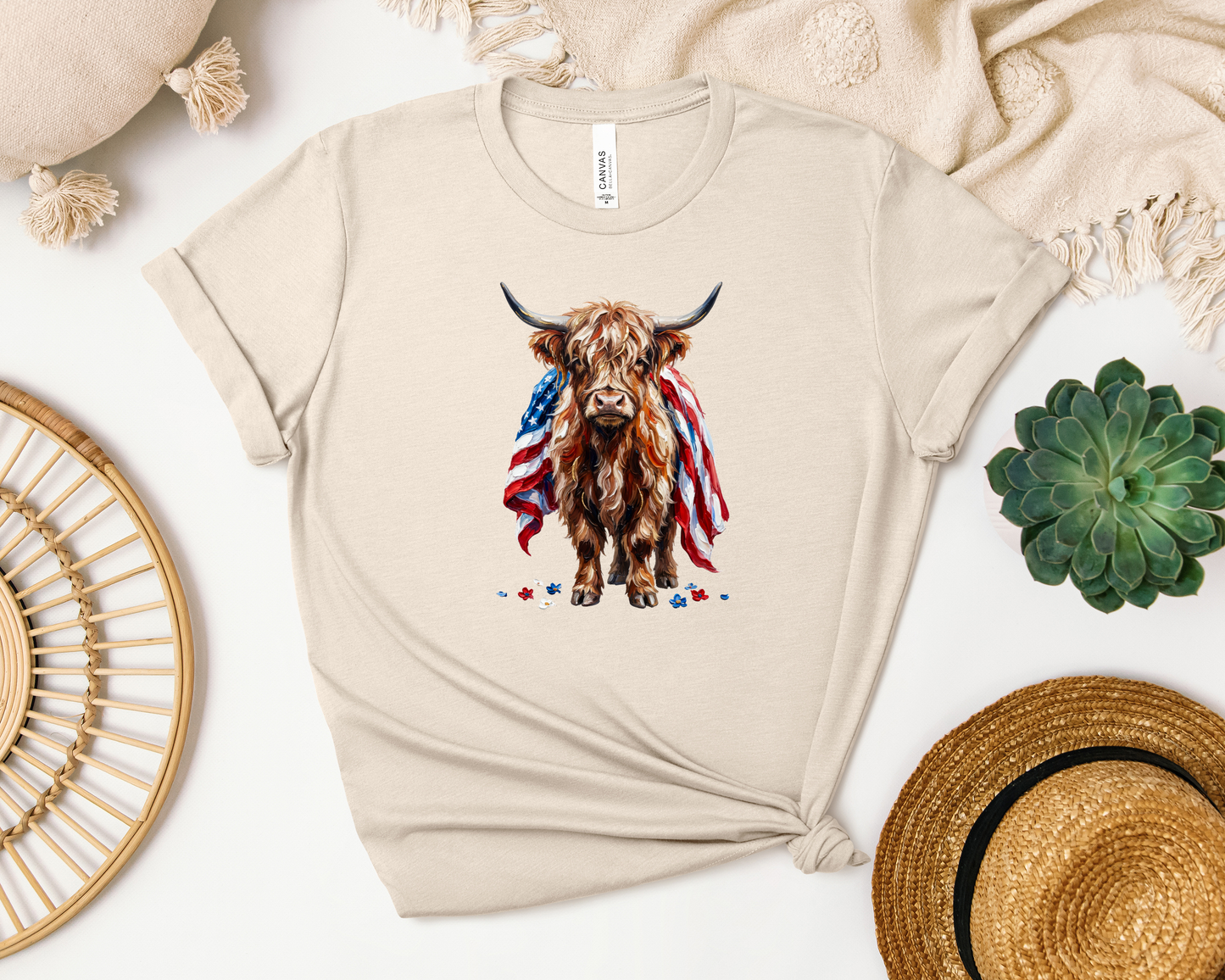 *NEW* PATRIOTIC HIGHLAND COW SHIRT