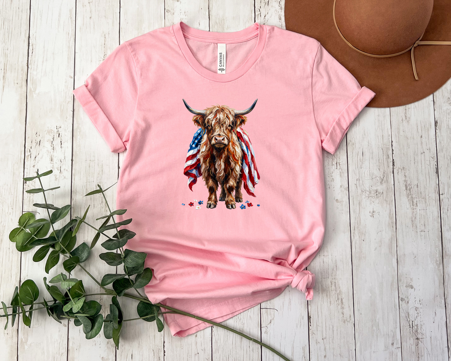 *NEW* PATRIOTIC HIGHLAND COW SHIRT