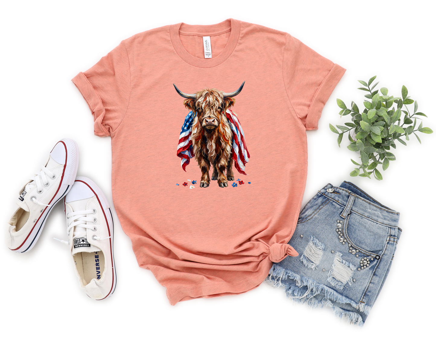 *NEW* PATRIOTIC HIGHLAND COW SHIRT