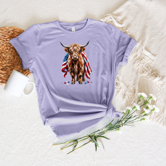 *NEW* PATRIOTIC HIGHLAND COW SHIRT