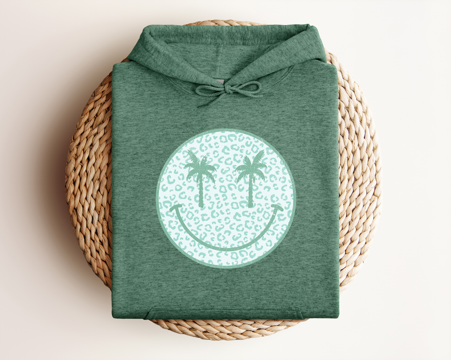 SUMMER PALM TREE SMILEY HOODIE