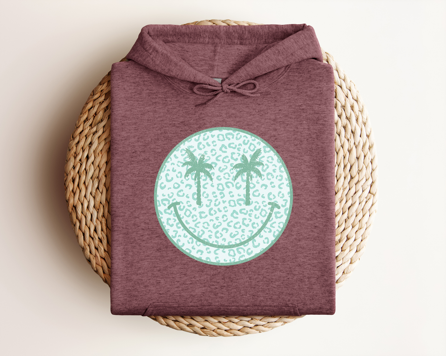 SUMMER PALM TREE SMILEY HOODIE