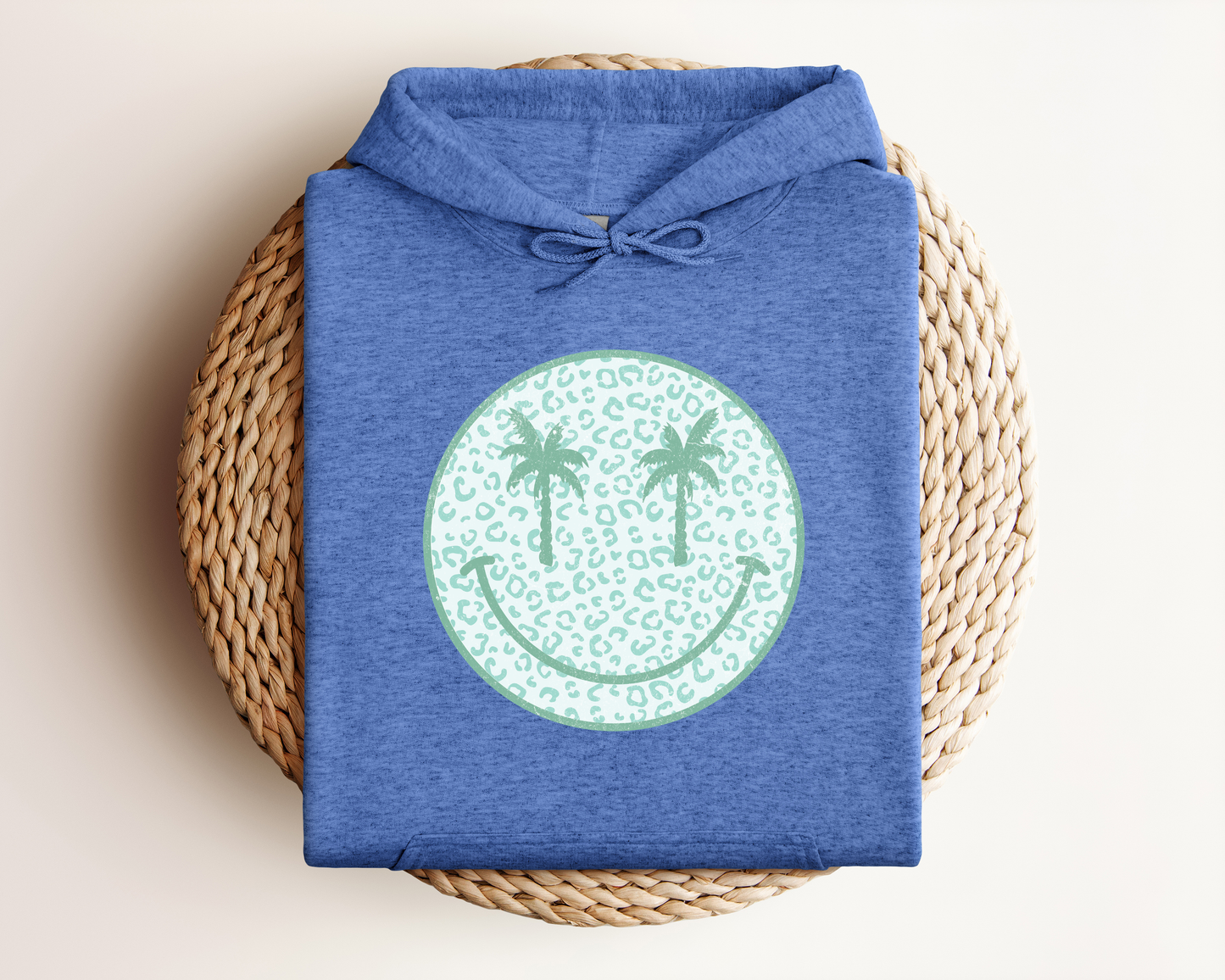 SUMMER PALM TREE SMILEY HOODIE