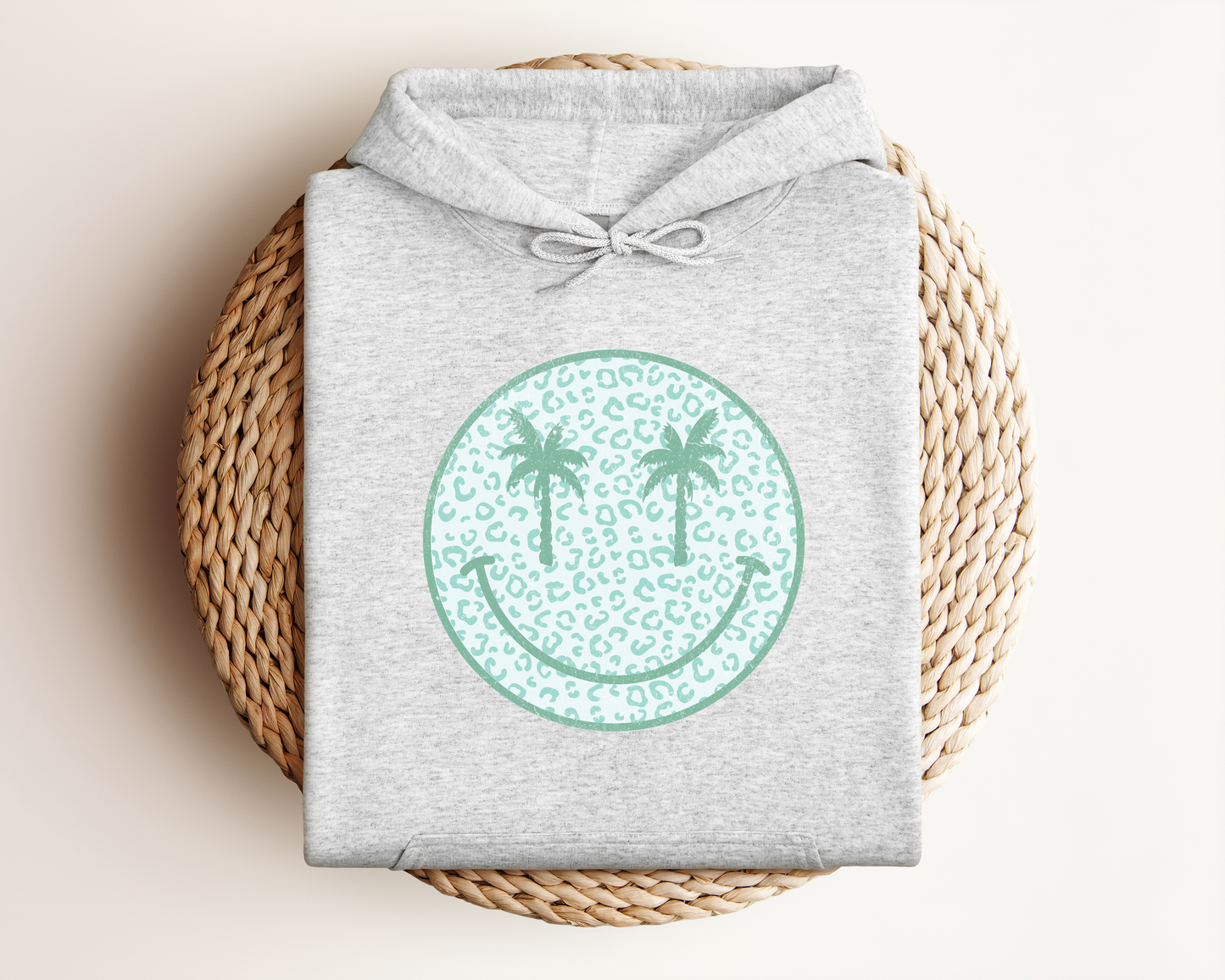 SUMMER PALM TREE SMILEY HOODIE