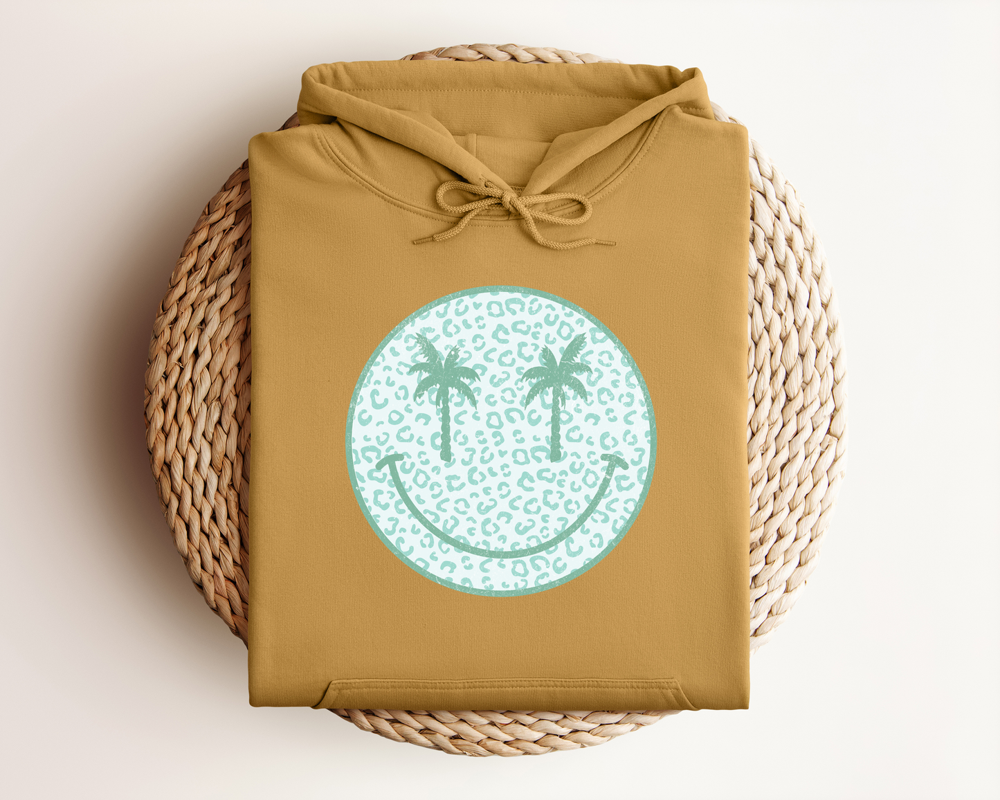 SUMMER PALM TREE SMILEY HOODIE