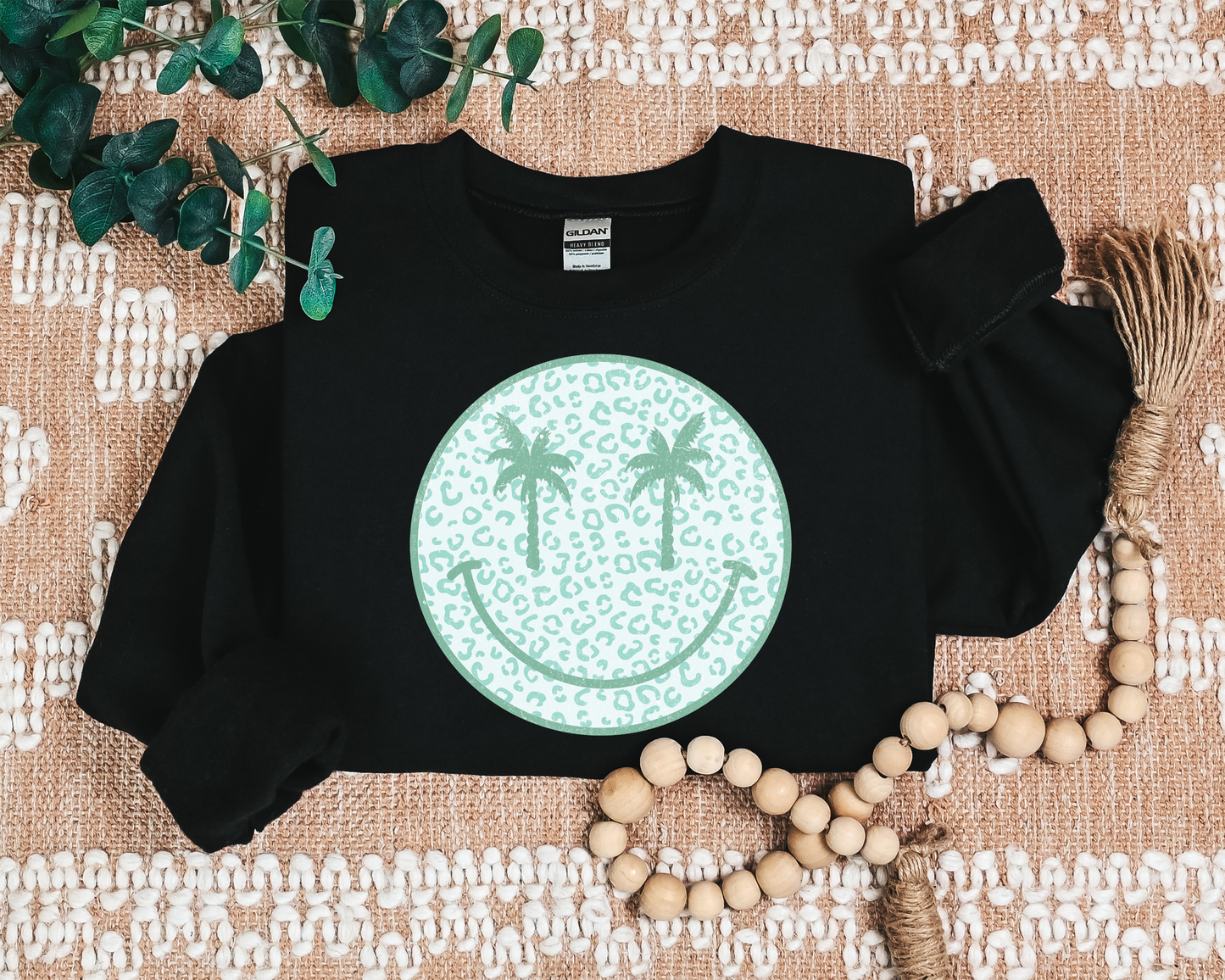 SUMMER PALM TREE SMILEY CREW