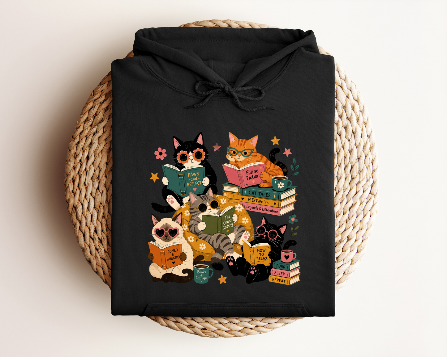 READING CAT HOODIE