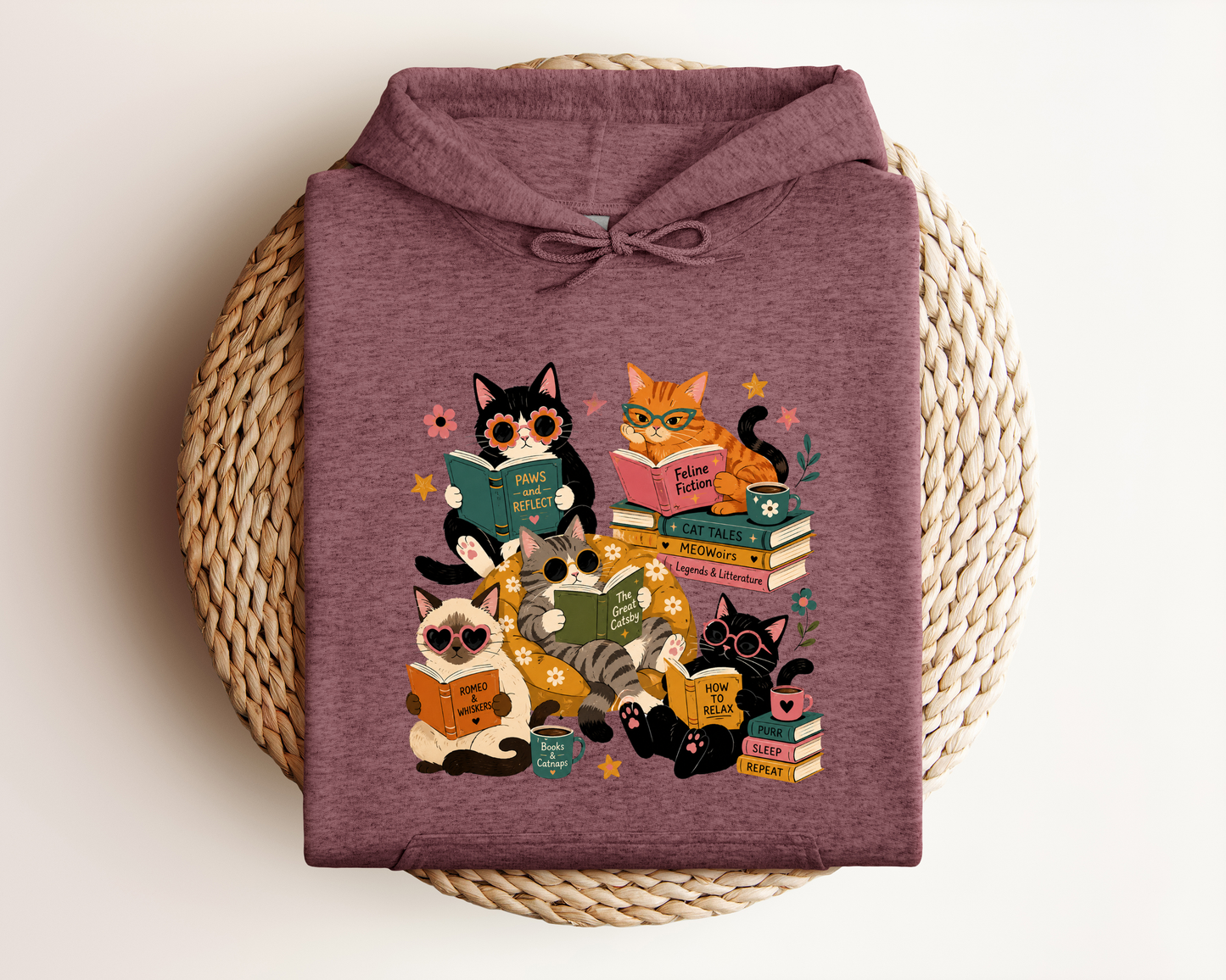 READING CAT HOODIE