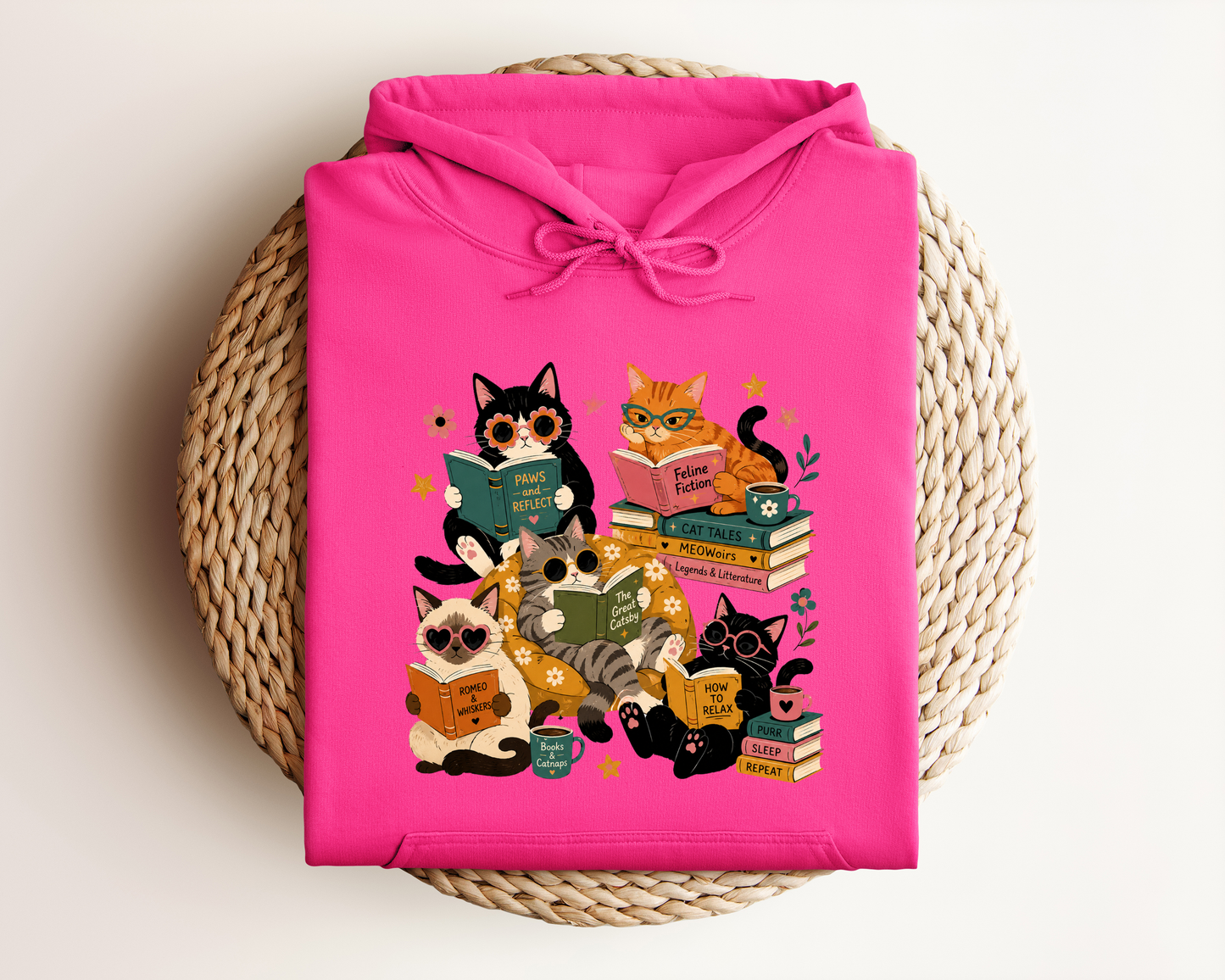 READING CAT HOODIE
