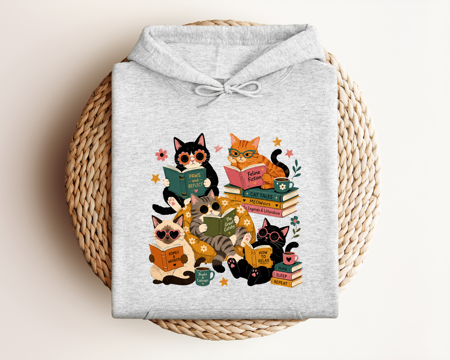 READING CAT HOODIE