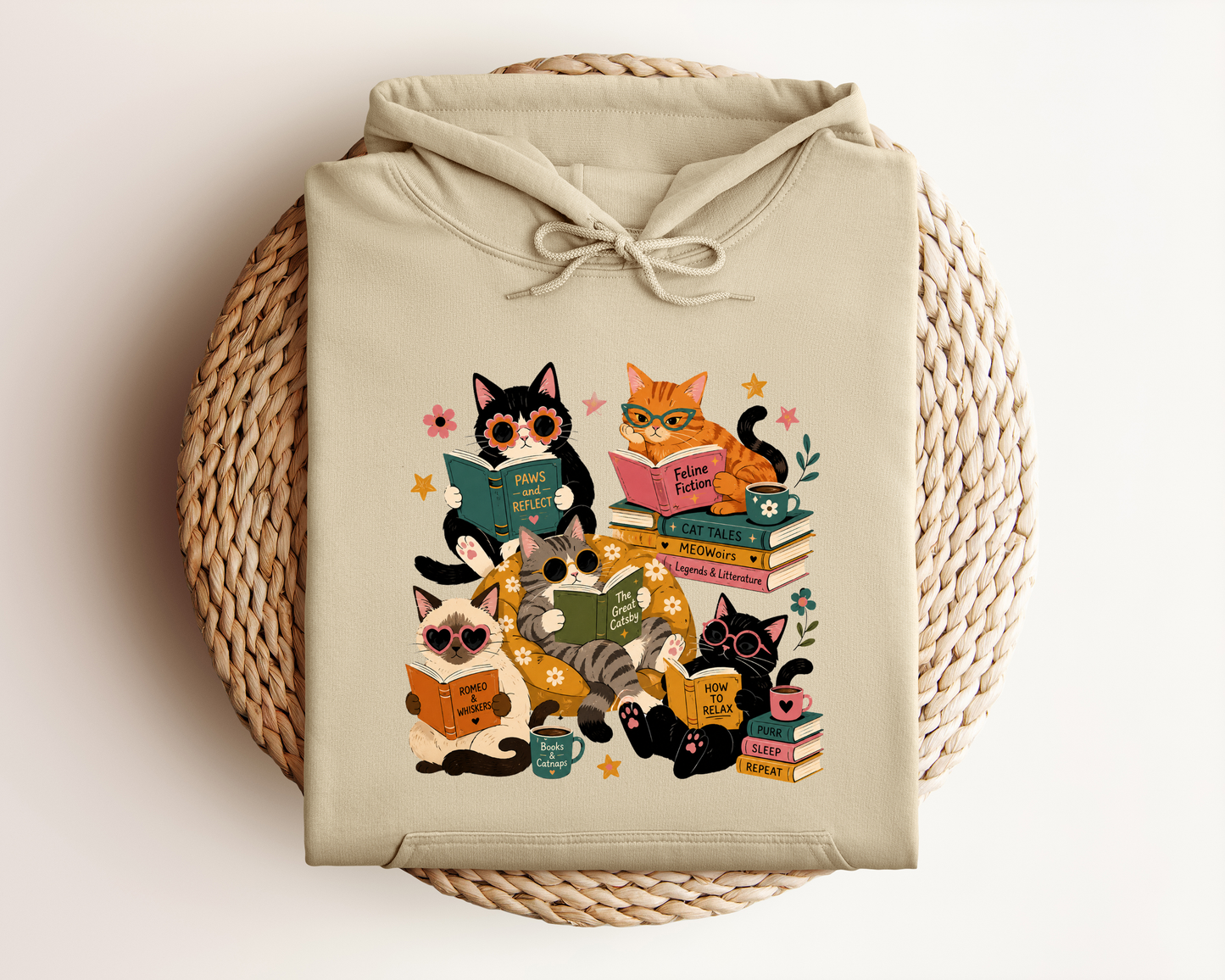 READING CAT HOODIE
