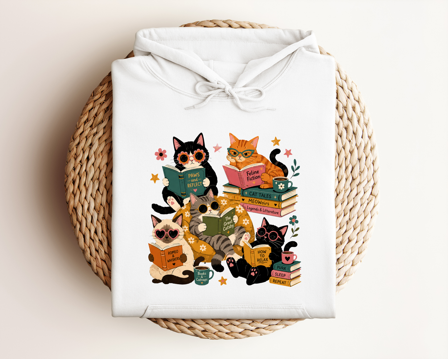 READING CAT HOODIE