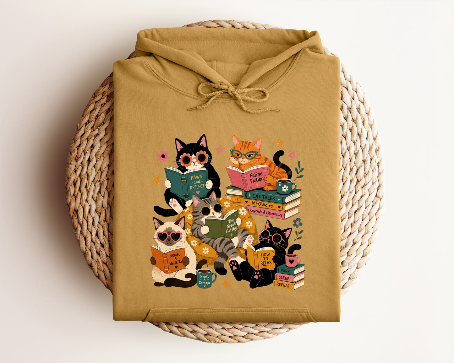 READING CAT HOODIE