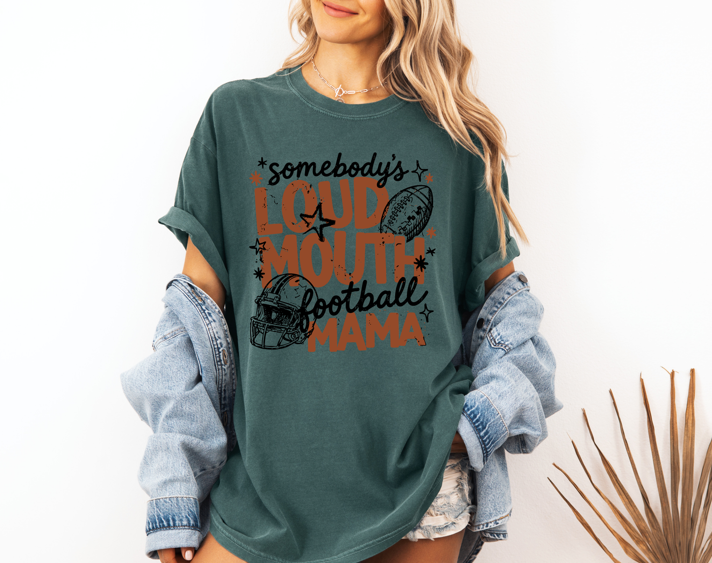 *NEW* SOMEBODY'S LOUDMOUTH FOOTBALL MAMA CC SHIRT