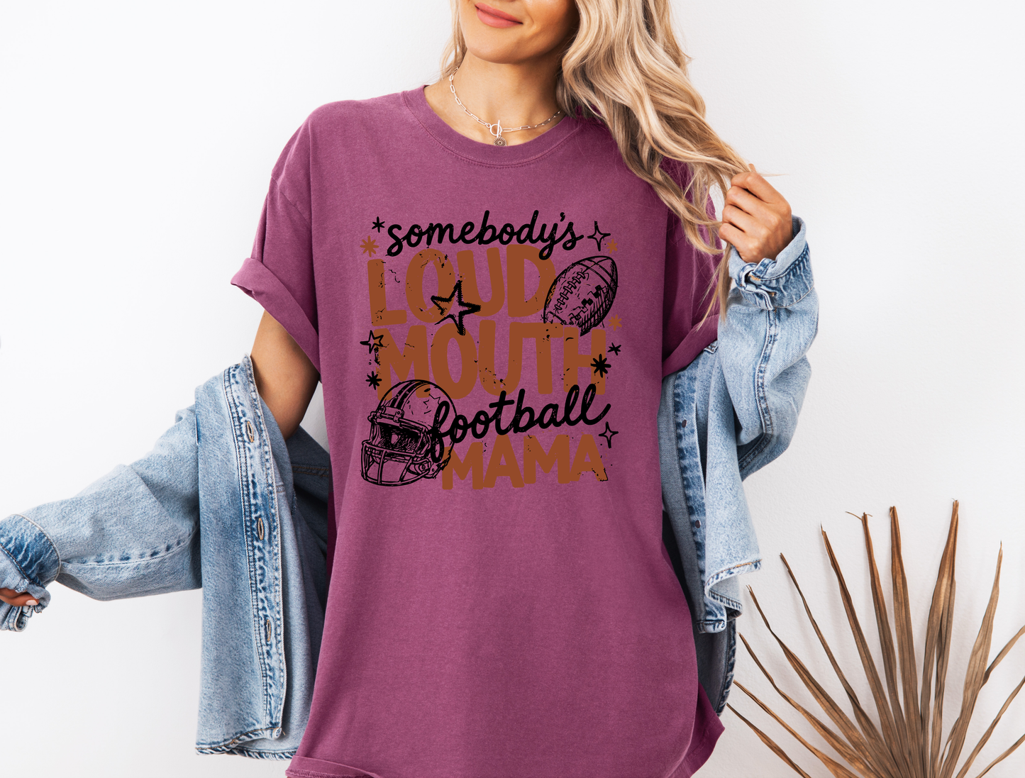*NEW* SOMEBODY'S LOUDMOUTH FOOTBALL MAMA CC SHIRT