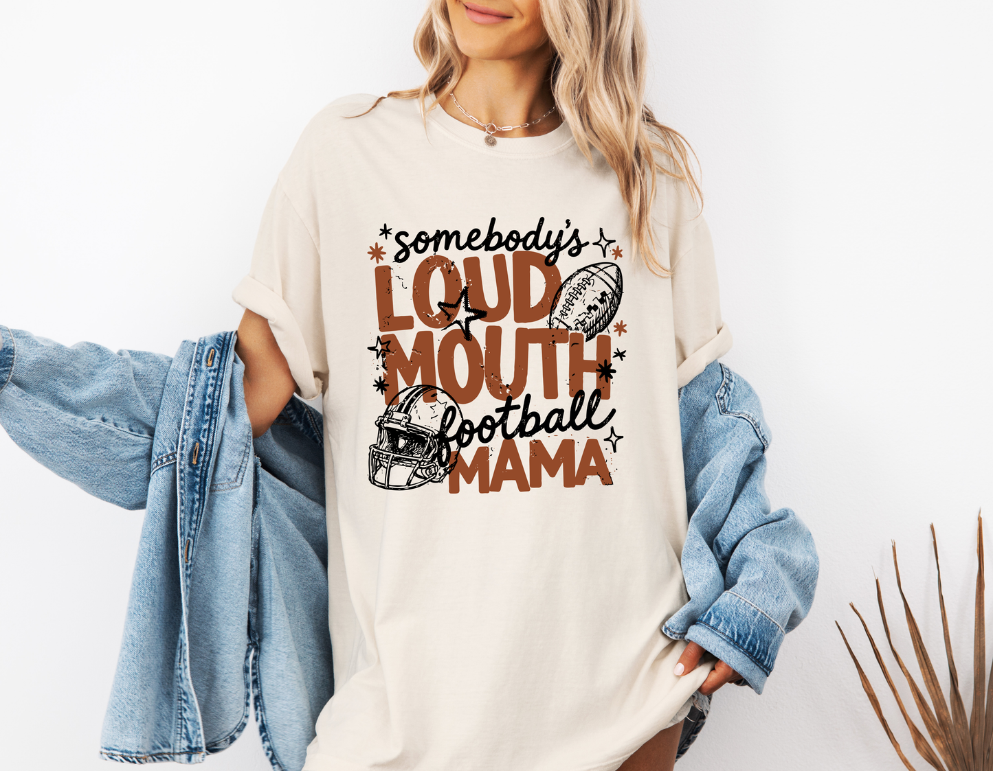 *NEW* SOMEBODY'S LOUDMOUTH FOOTBALL MAMA CC SHIRT
