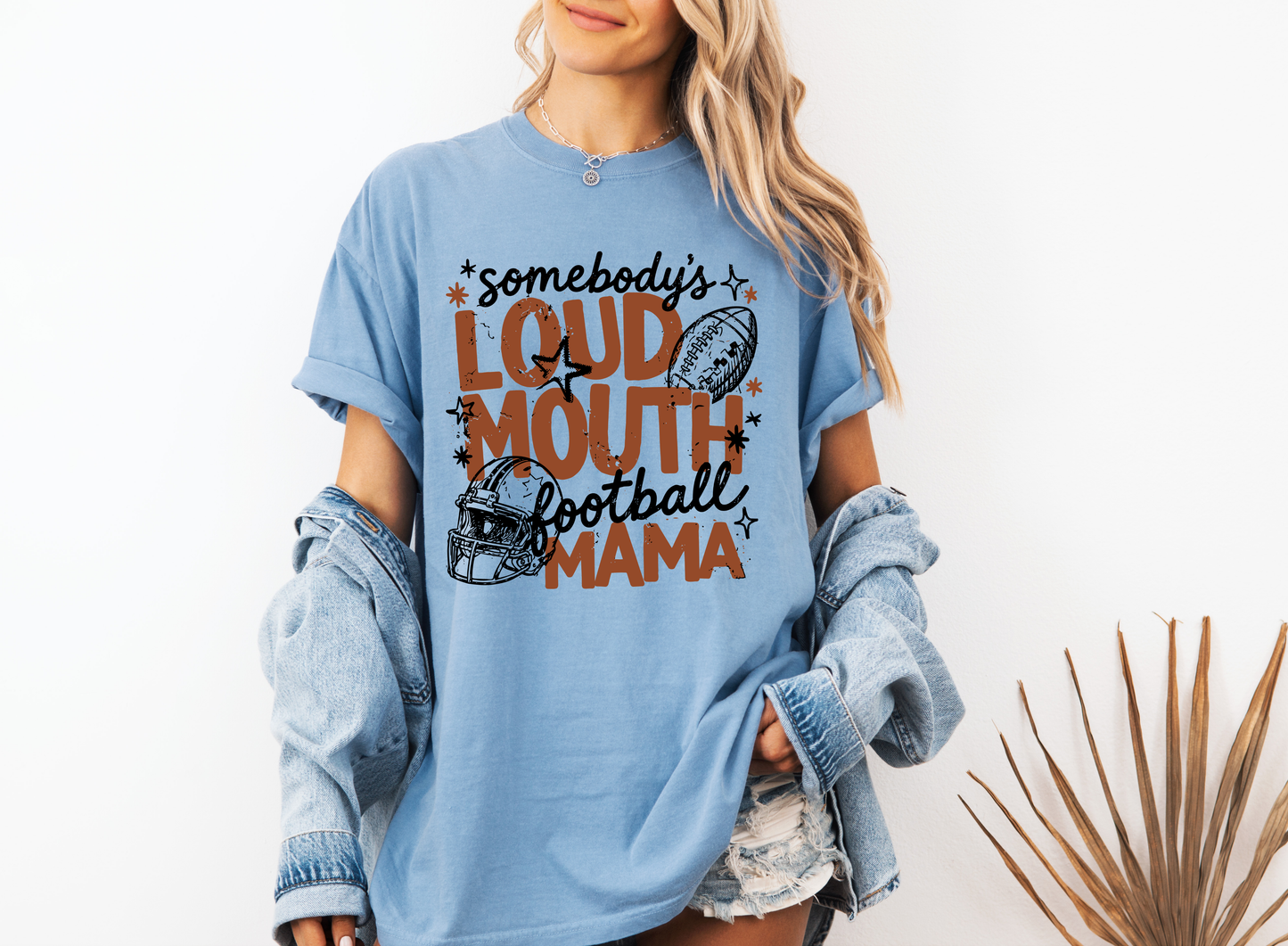 *NEW* SOMEBODY'S LOUDMOUTH FOOTBALL MAMA CC SHIRT