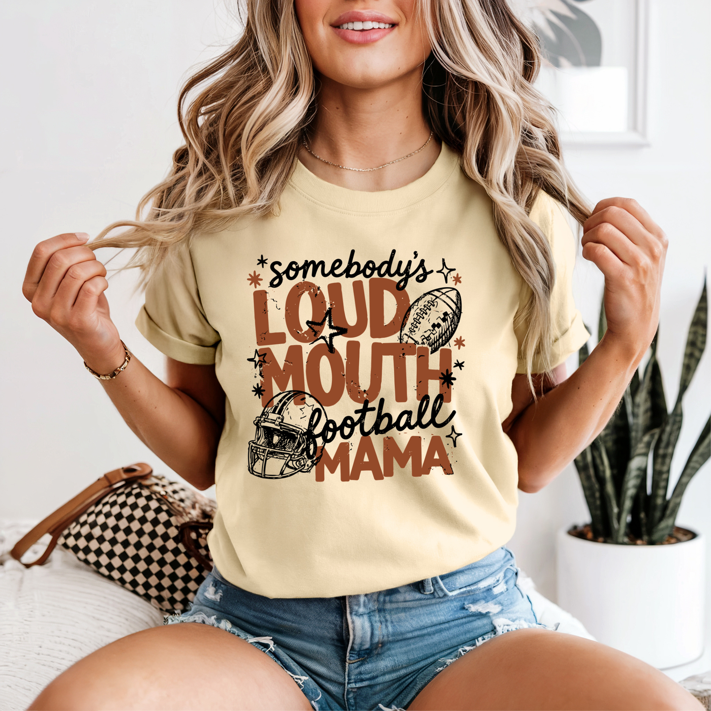 *NEW* SOMEBODY'S LOUDMOUTH FOOTBALL MAMA CC SHIRT