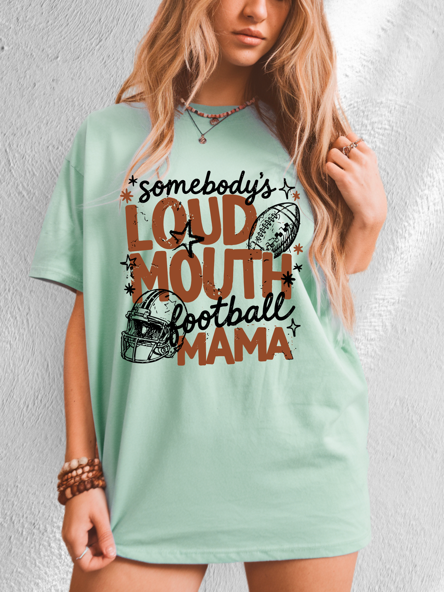 *NEW* SOMEBODY'S LOUDMOUTH FOOTBALL MAMA CC SHIRT