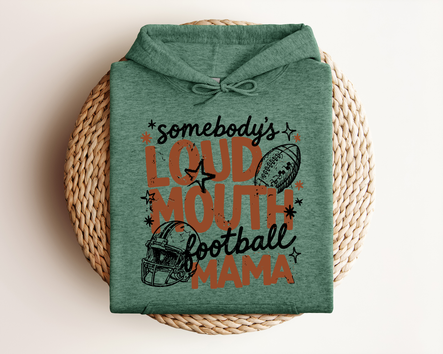 SOMEBODY'S LOUDMOUTH FOOTBALL MAMA HOODIE