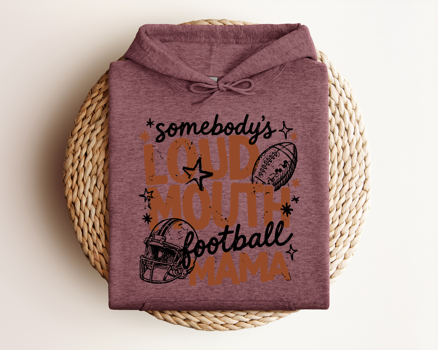 SOMEBODY'S LOUDMOUTH FOOTBALL MAMA HOODIE