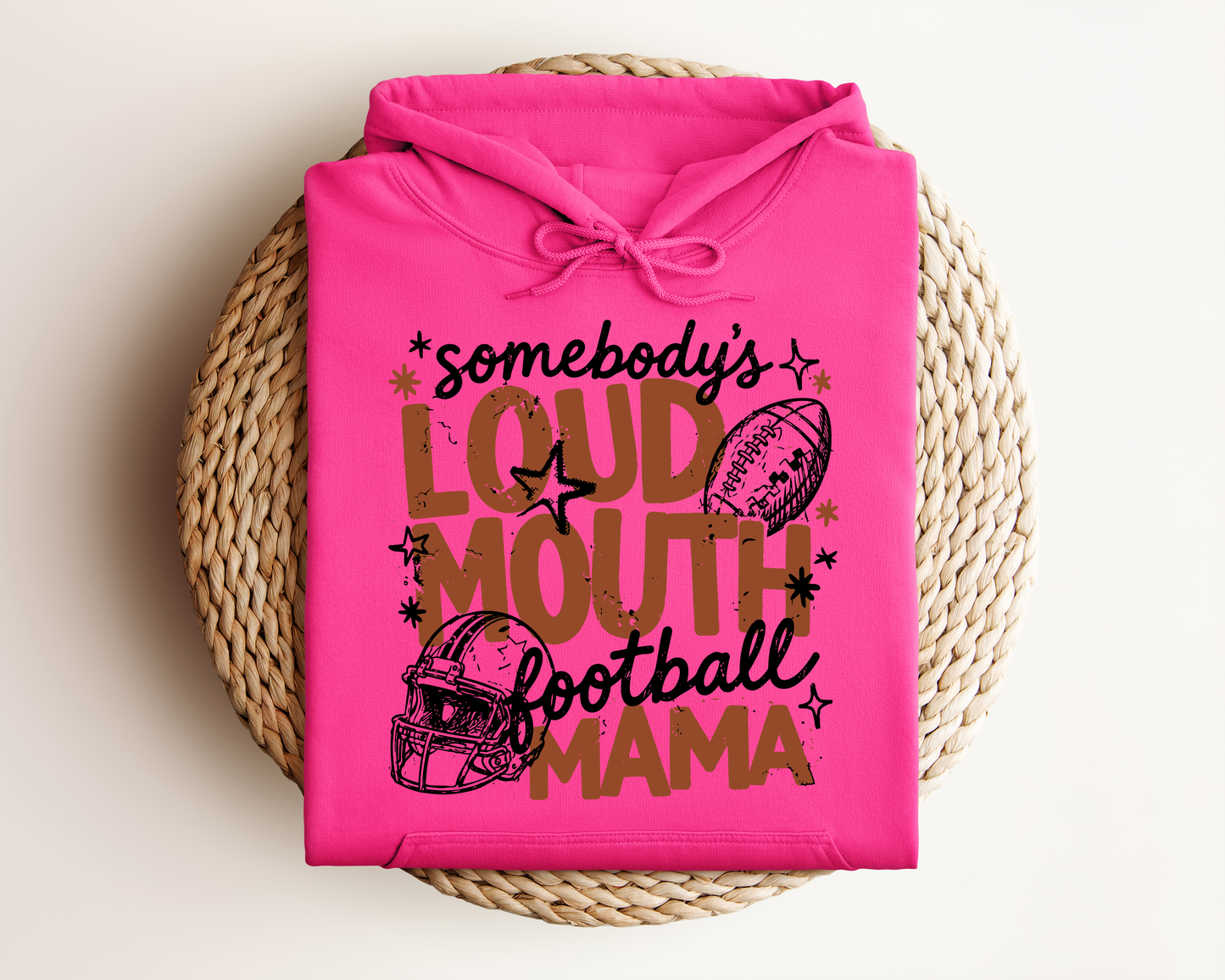 SOMEBODY'S LOUDMOUTH FOOTBALL MAMA HOODIE