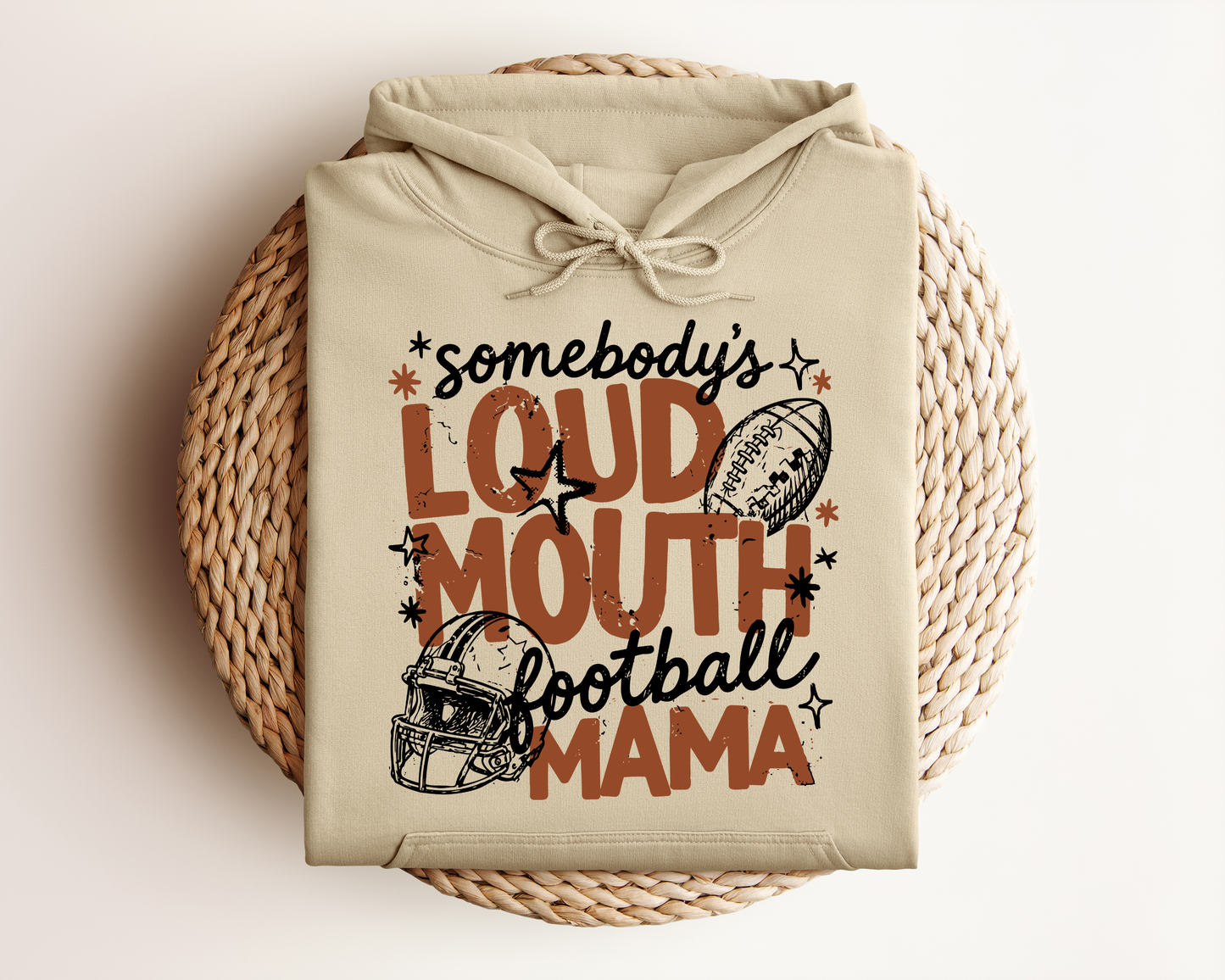 SOMEBODY'S LOUDMOUTH FOOTBALL MAMA HOODIE
