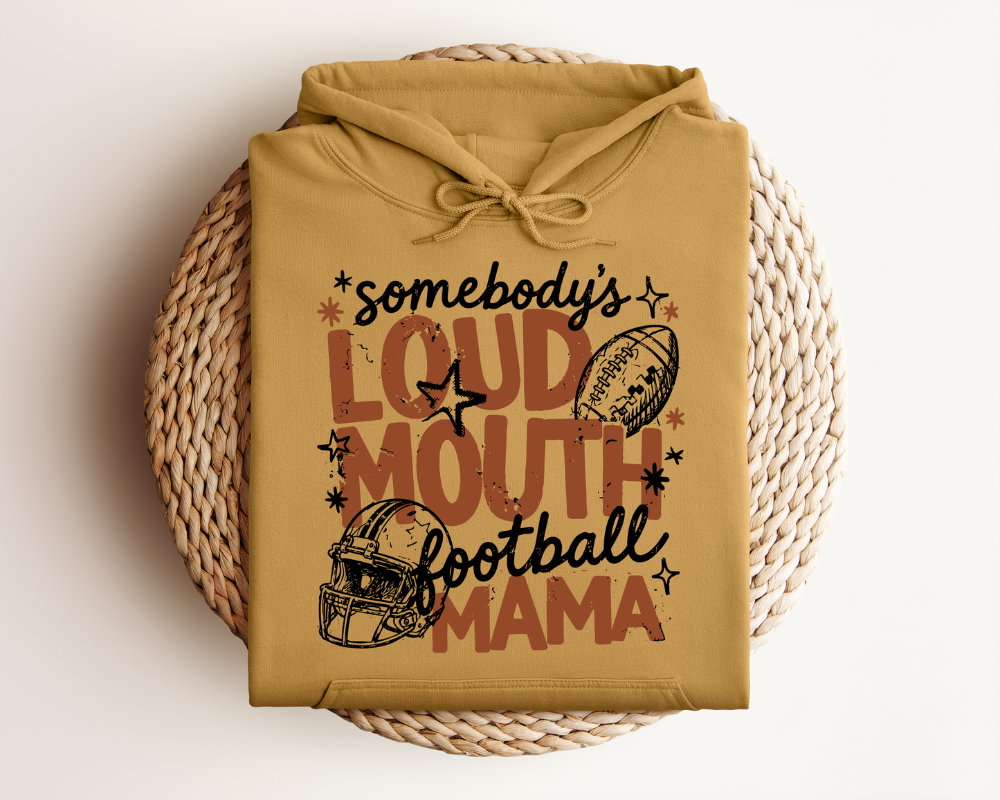 SOMEBODY'S LOUDMOUTH FOOTBALL MAMA HOODIE