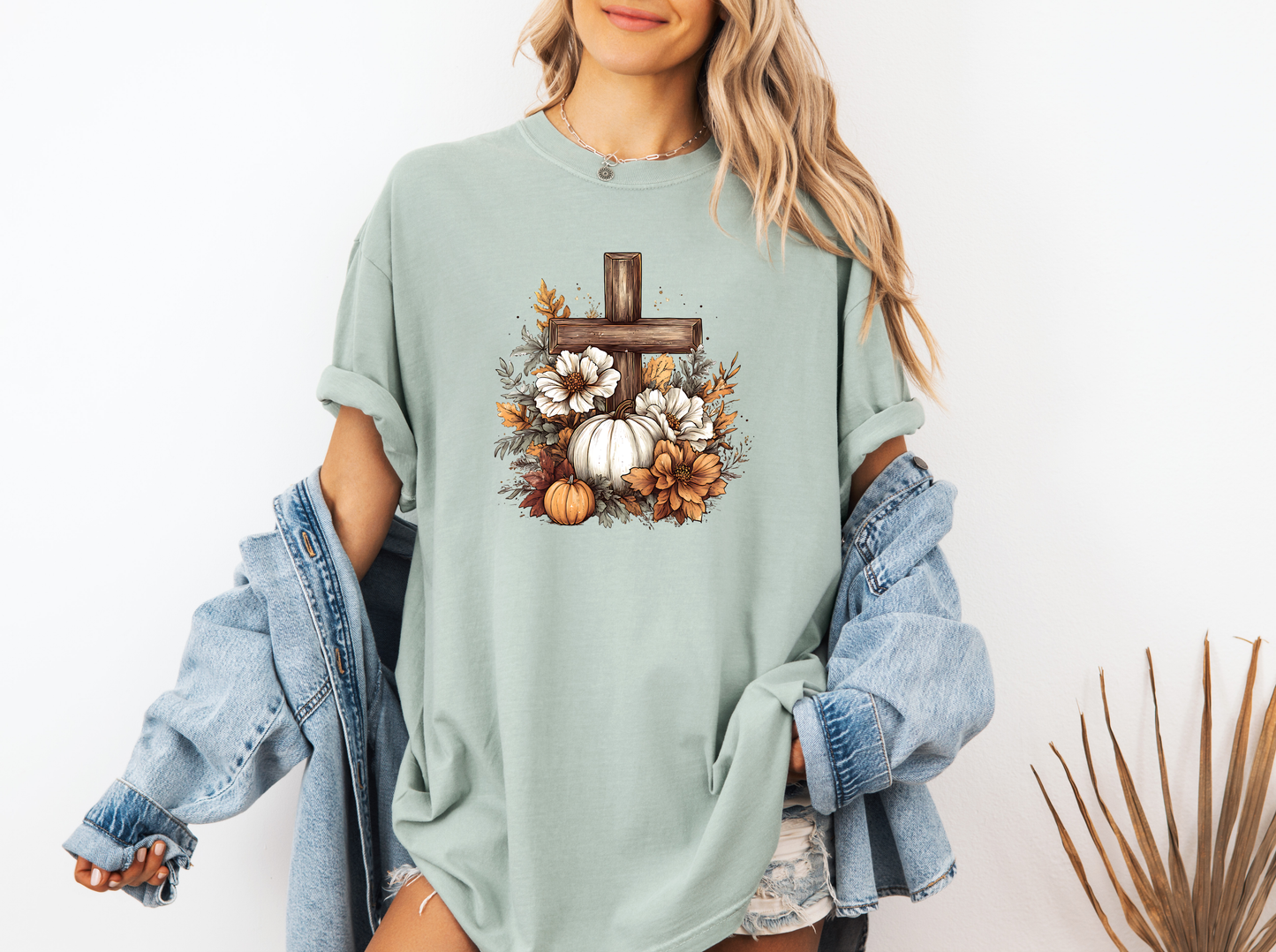 *NEW* RUSTIC FLORAL PUMPKIN CROSS CC SHIRT