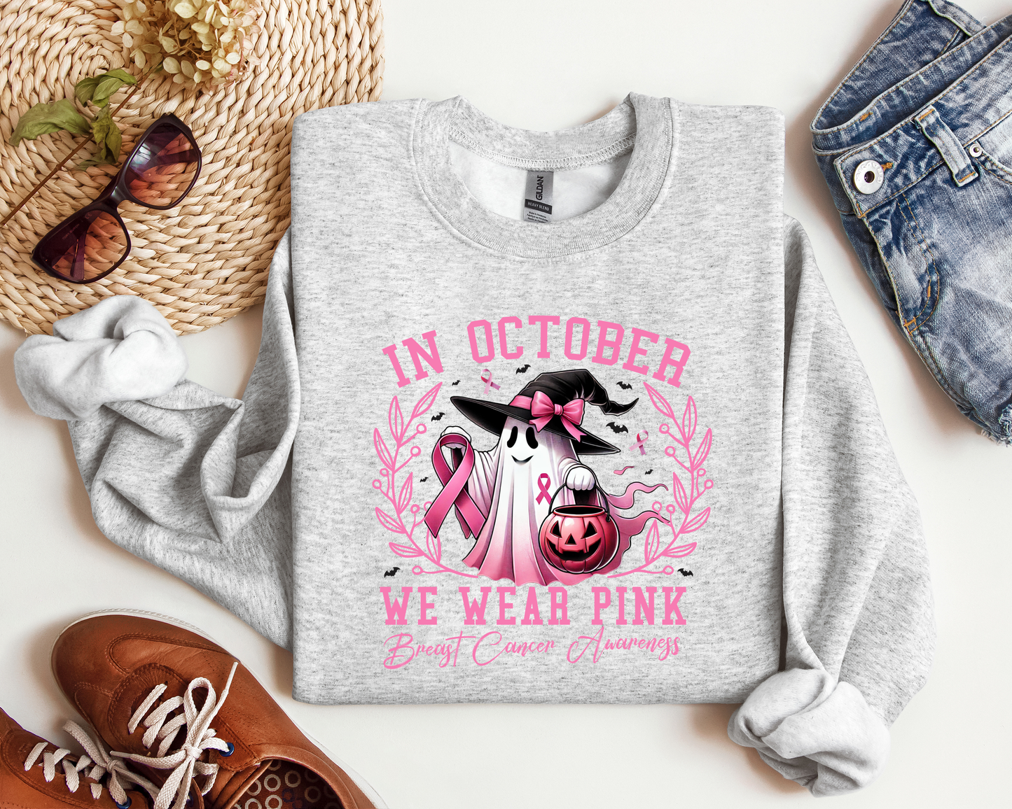 IN OCTOBER WE WEAR PINK CREW