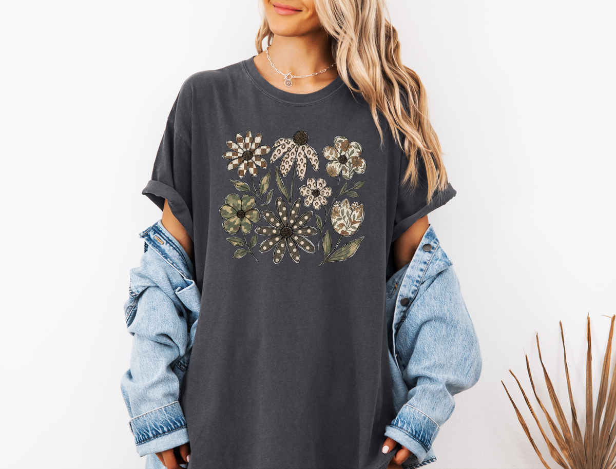*NEW* DISTRESSED BOHO FLOWERS CC SHIRT