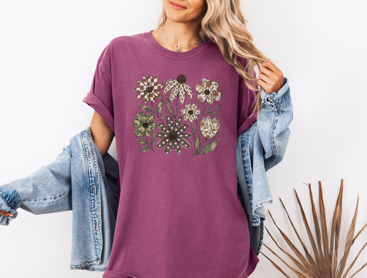 *NEW* DISTRESSED BOHO FLOWERS CC SHIRT