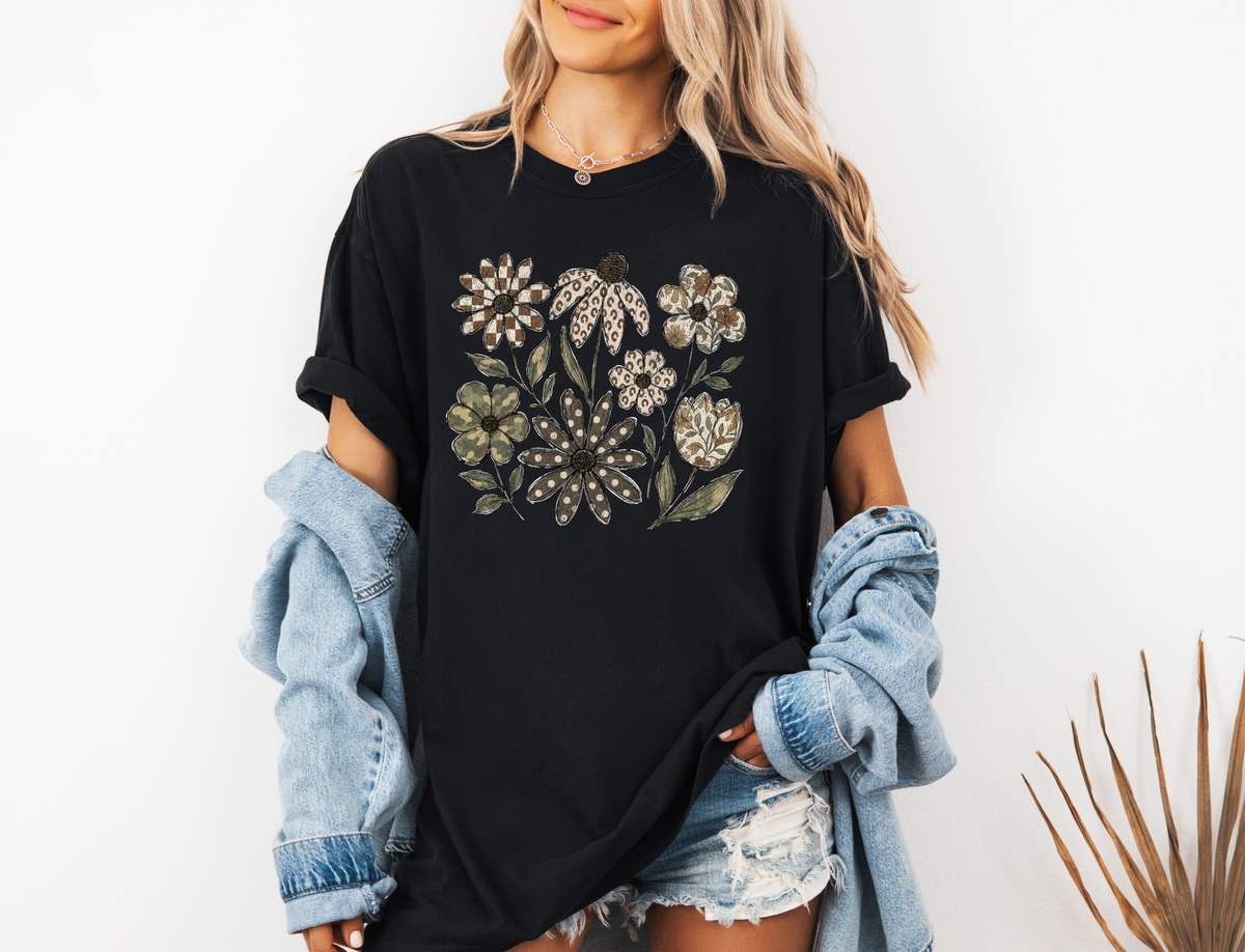 *NEW* DISTRESSED BOHO FLOWERS CC SHIRT