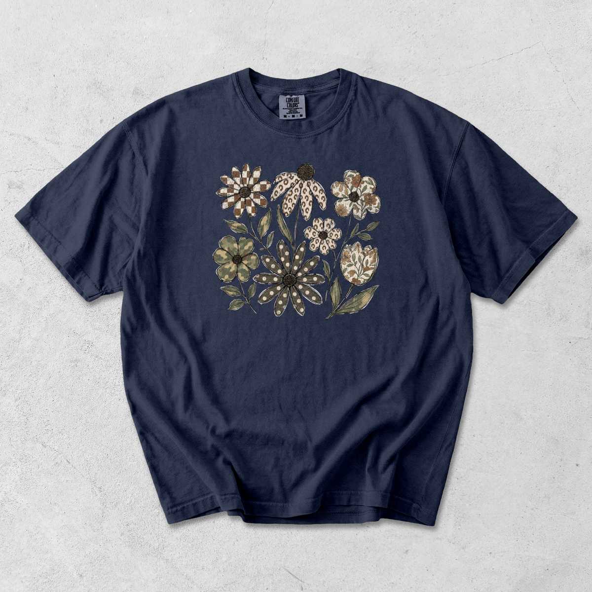 *NEW* DISTRESSED BOHO FLOWERS CC SHIRT