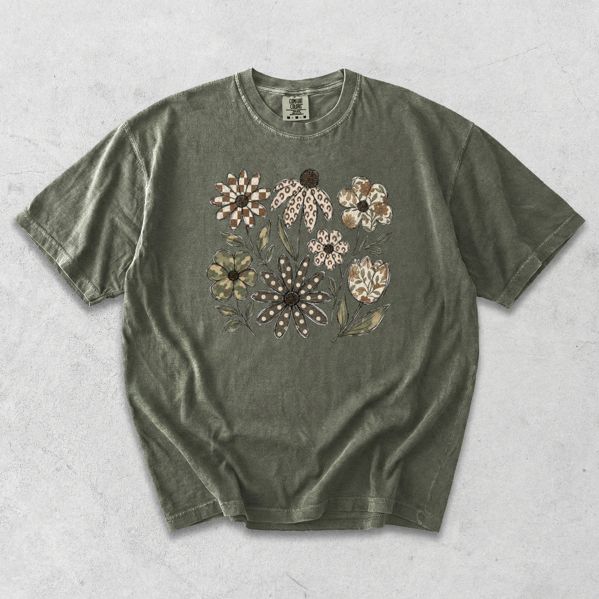 *NEW* DISTRESSED BOHO FLOWERS CC SHIRT