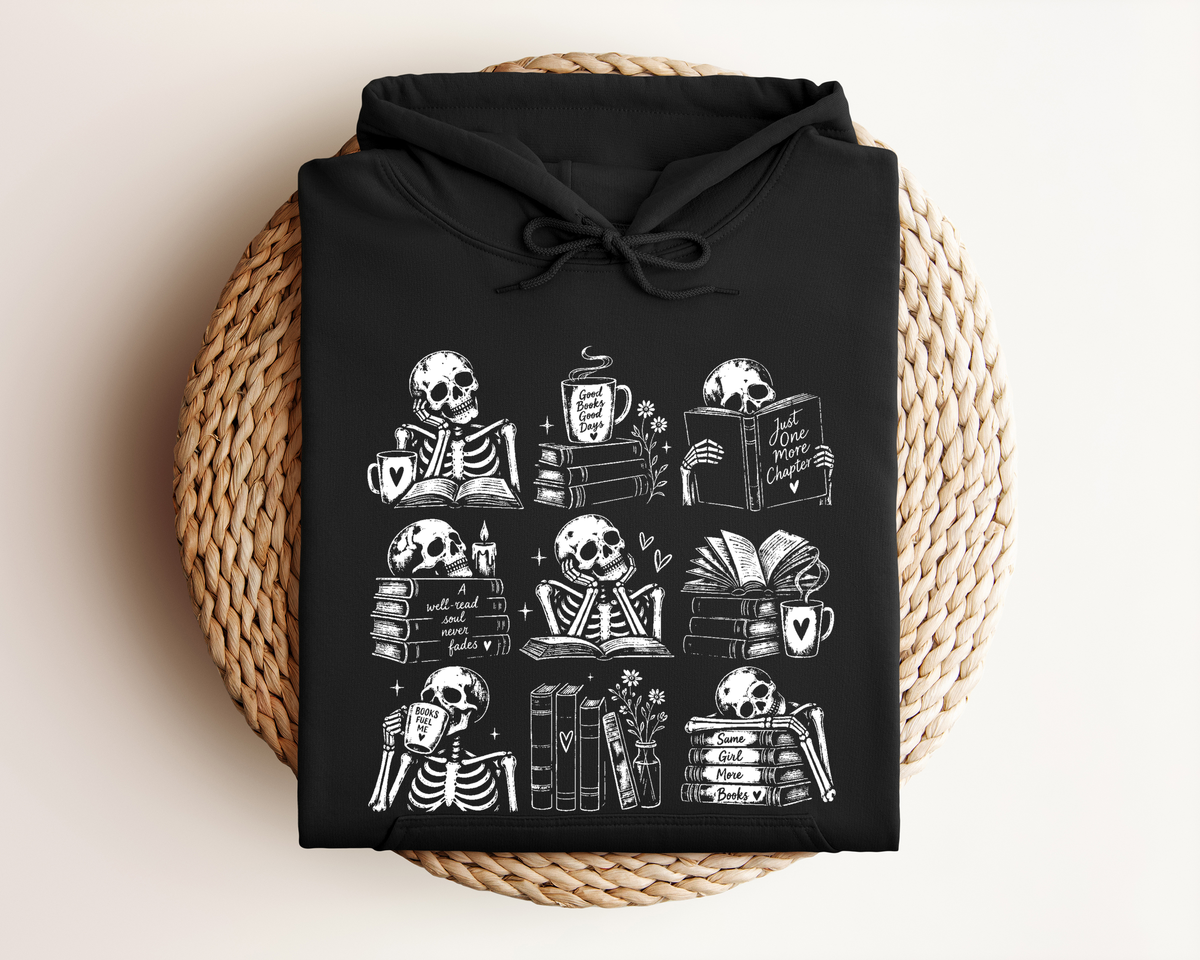 BOOKISH SKELETON HOODIE