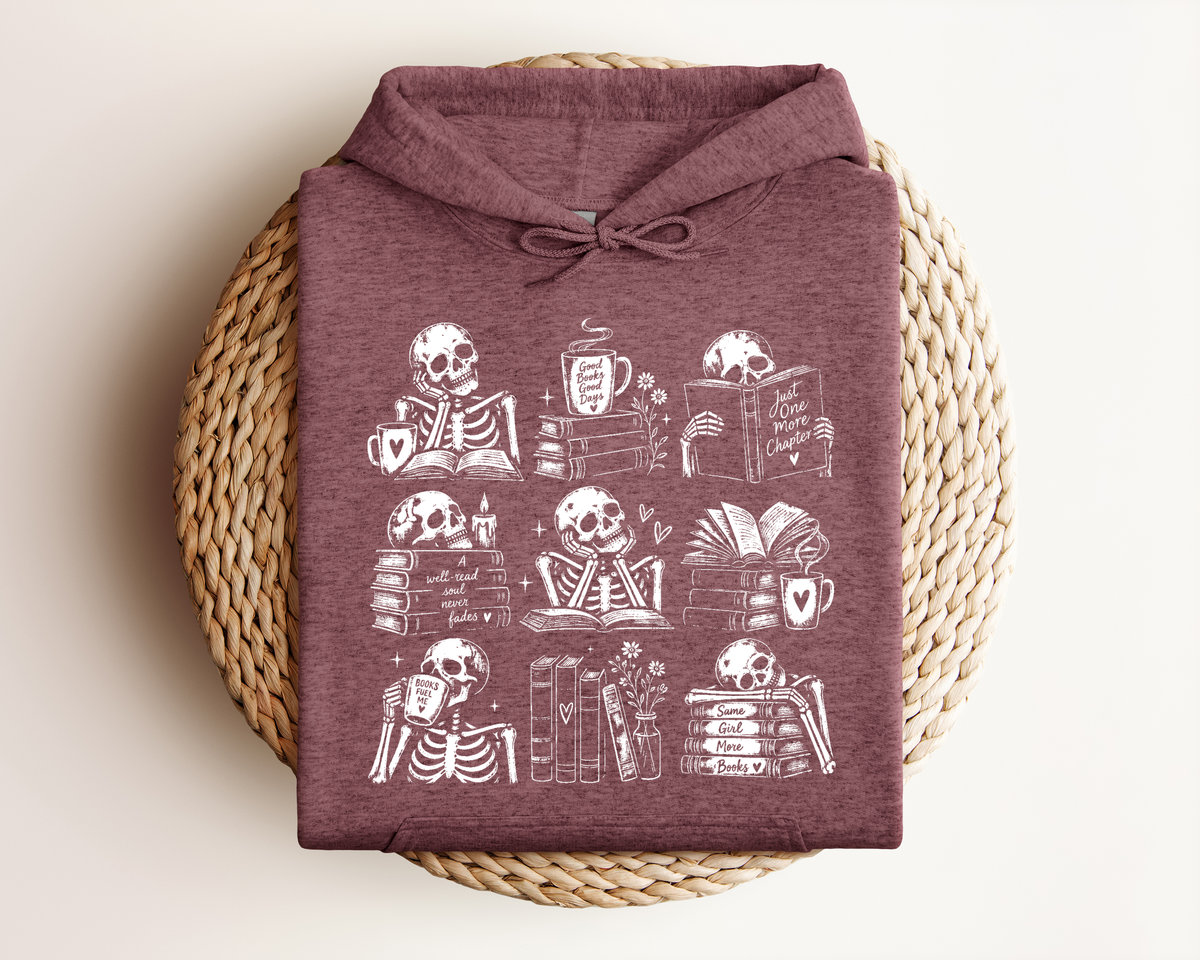 BOOKISH SKELETON HOODIE