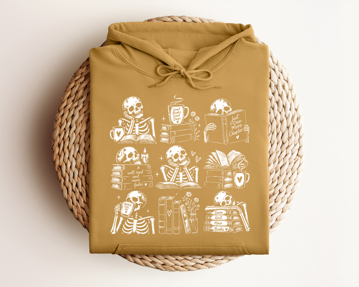 BOOKISH SKELETON HOODIE