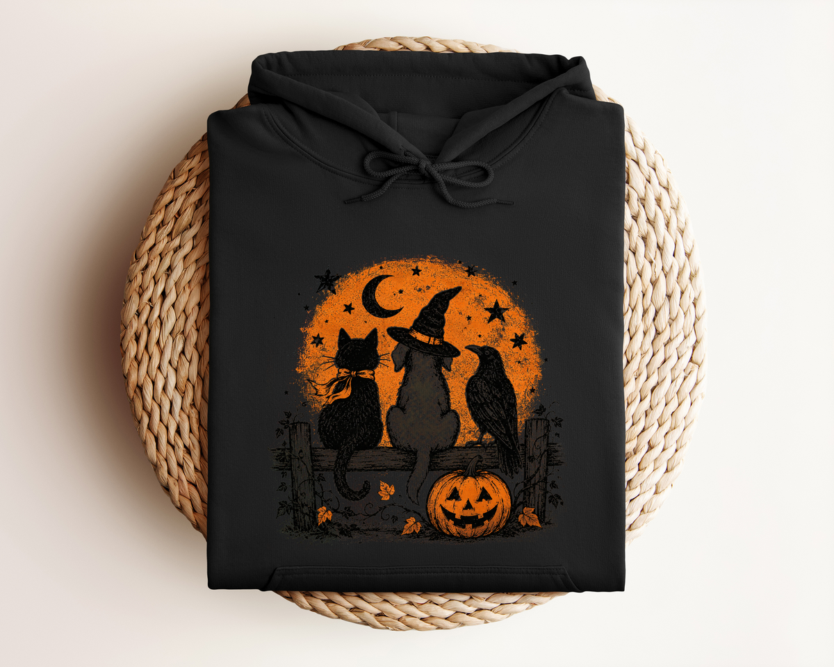 HALLOWEEN CAT AND DOG HOODIE