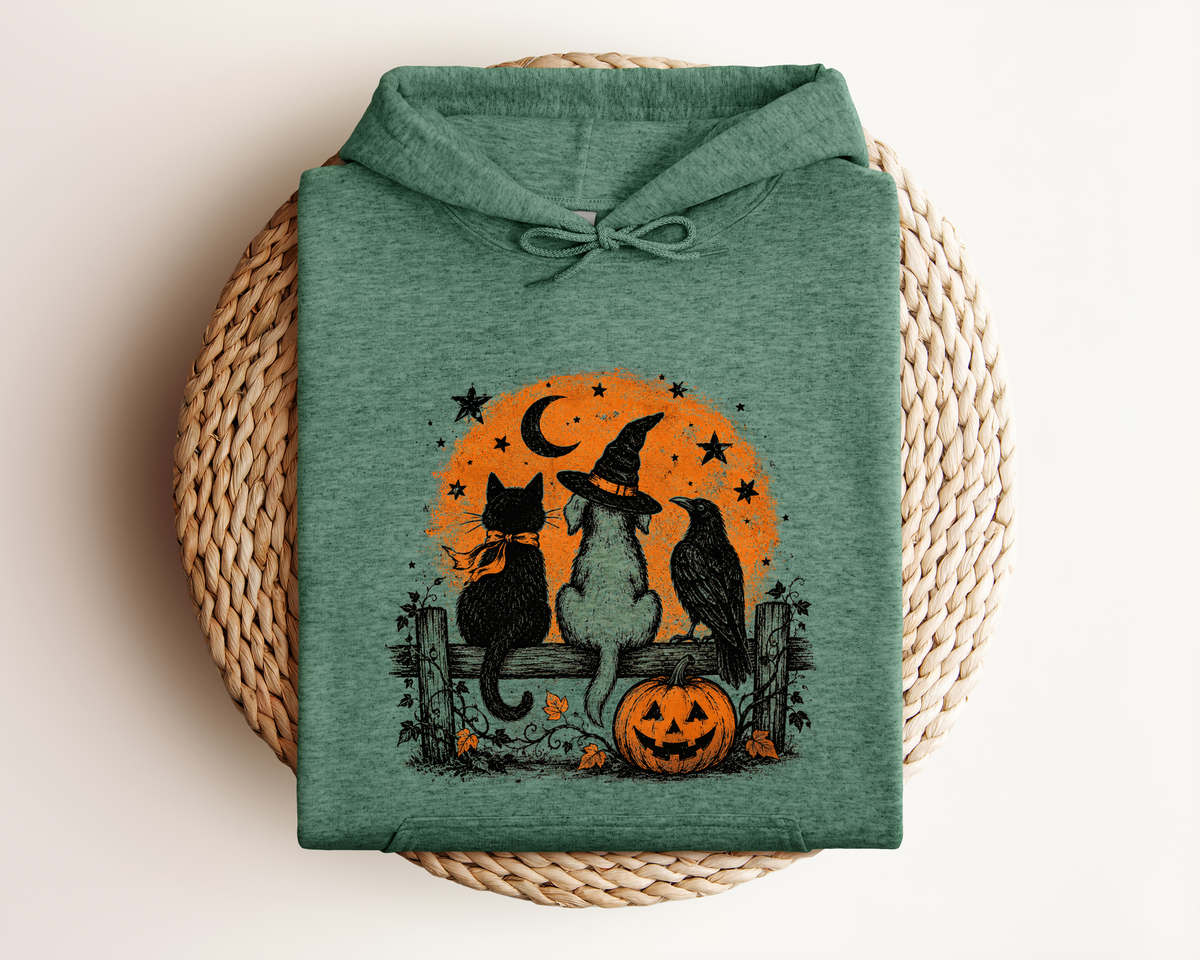 HALLOWEEN CAT AND DOG HOODIE