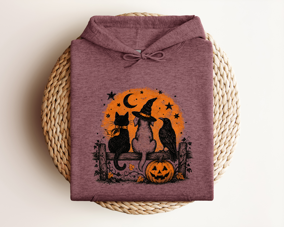 HALLOWEEN CAT AND DOG HOODIE